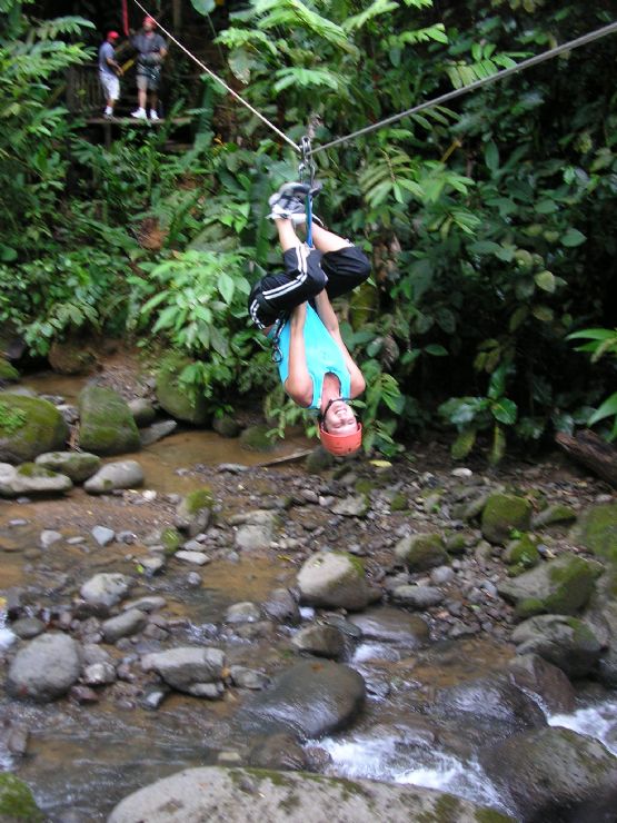 Having fun on a Canopy Tour in Manuel Antonio