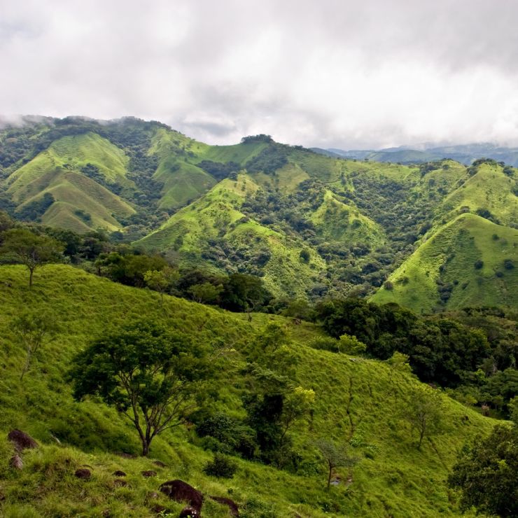 Beautiful view of hills in Monteverde