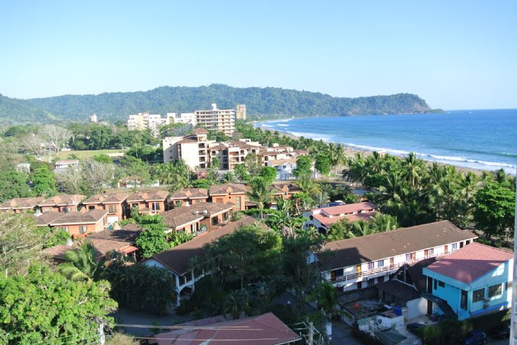 Beautiful Jaco coastline aerial view