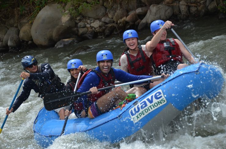 Javi the Frog on Balsa on the water rafting with Wave Expeditions