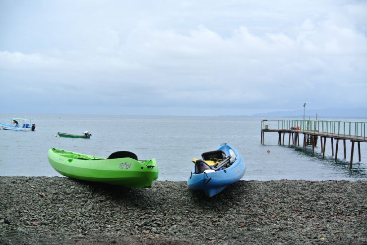 Playa Nicuesa Rainforest Lodge Kayaks in the ocean