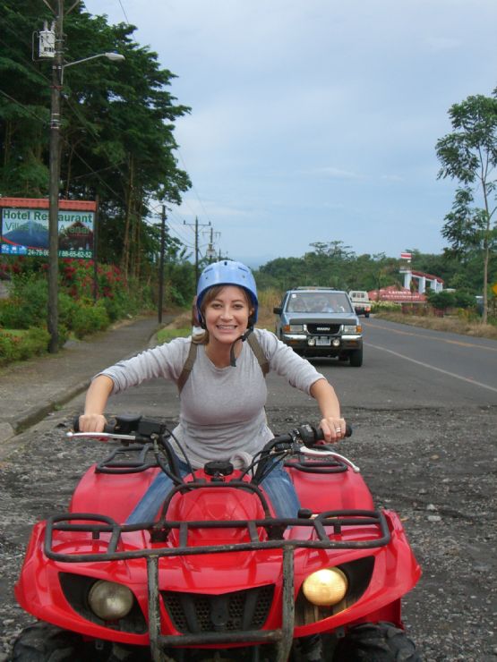 Riding an ATV near La Fortuna