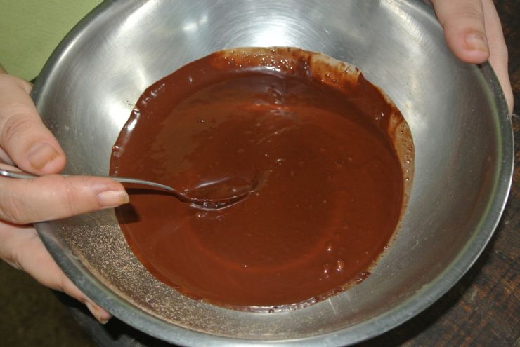 Delicious melted cacao ready to eat