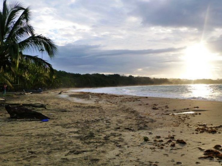 Beautiful sunset at Manzanillo beach, Limon