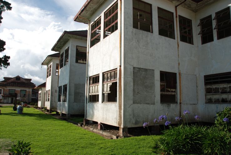 Old hospital exterior building at Duran Sanatorium, Cartago