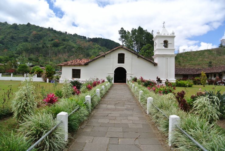 In front of Orosi Church, Cartago