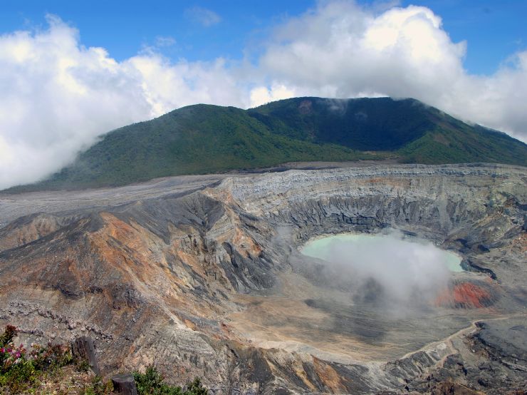 Crater at the Beautiful Poás Volcano National Park