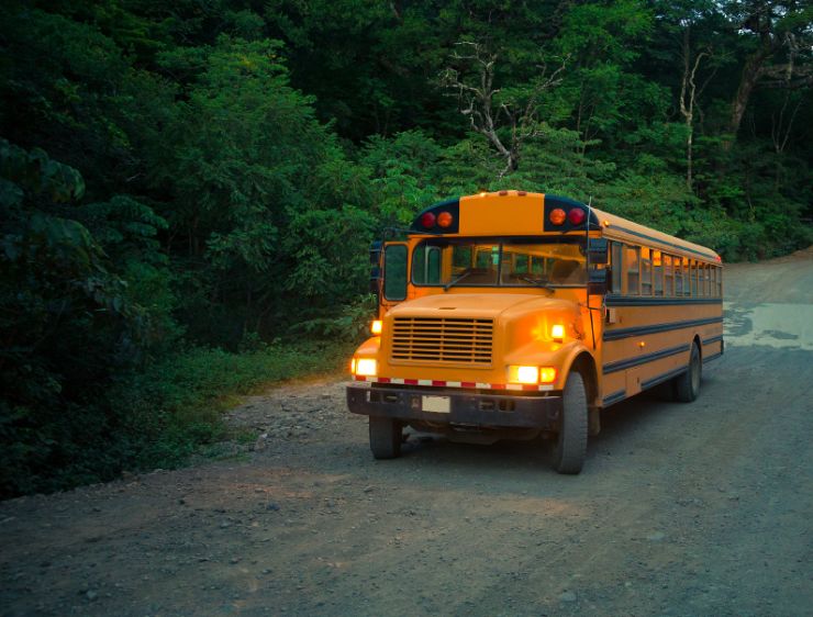 Public bus near Puerto Viejo