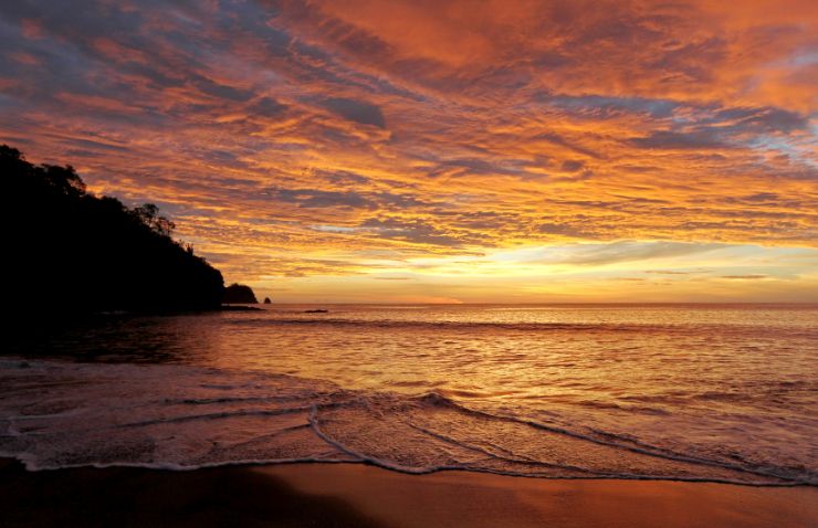 Sunset at the Papagayo Gulf in Guanacaste