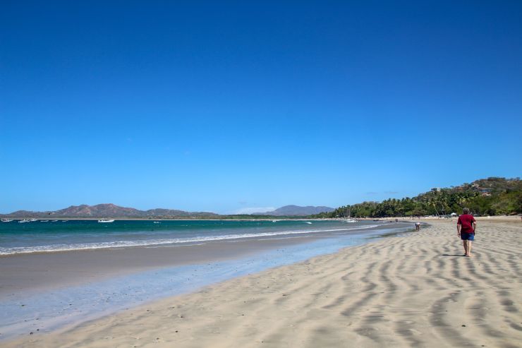 Tamarindo beach at low tide