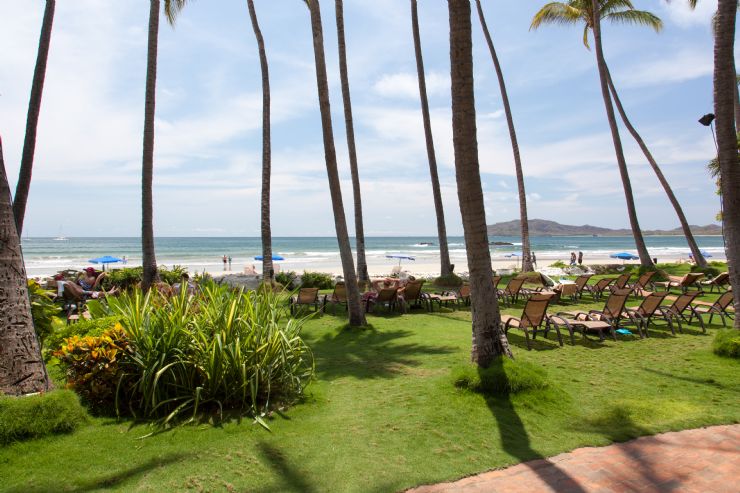 Beach chairs at the Tamarindo Diria Beach Resort