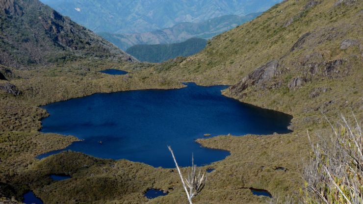 Tortilla shaped Chirripo Lake