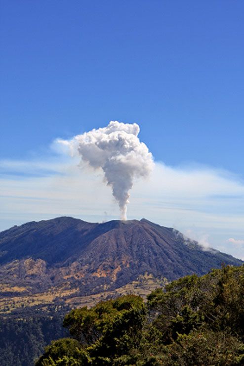 Turrialba Volcano Erupting