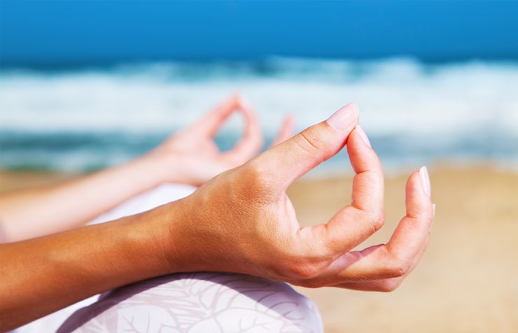 Perfect hand position on Yoga meditation