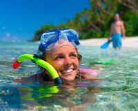 Go snorkeling in the crystal clear waters of Playa Conchal