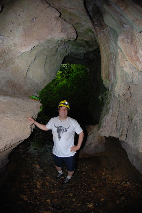 Todd inside the Venado Caves