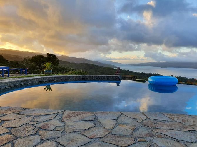 Pool with great view at Nepenthe B&B