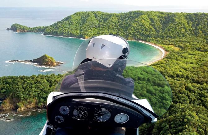 Flying over Nicoya Peninsula