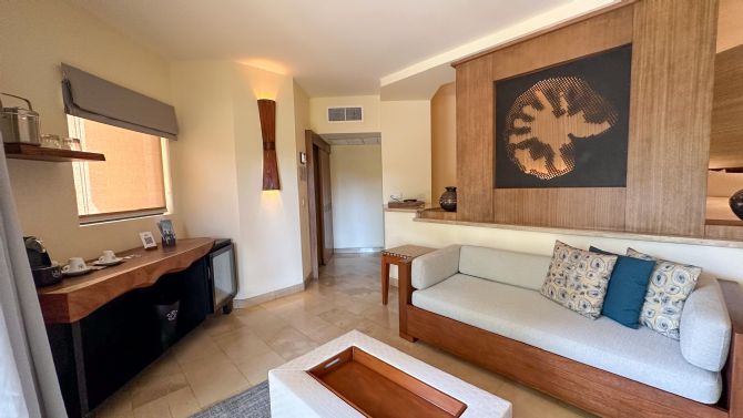 Entrance living area in the Premium Junior Suite at the Westin Reserva Conchal