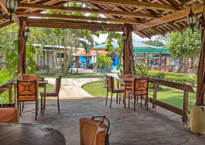 Outdoor area at Amapola Hotel