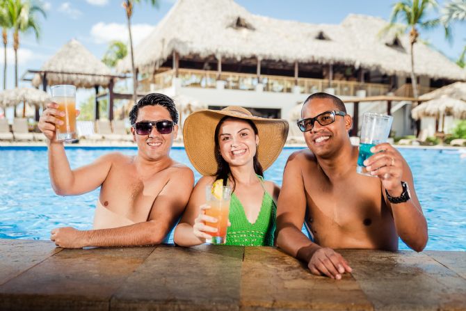 Having fun in the pool at Margaritaville Beach Resort