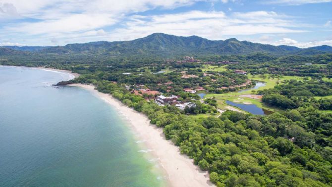 Aerial View of Reserva Conchal Beach Resort, Golf & Spa