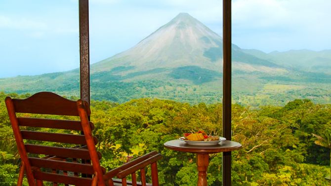 Amazing room view of Arenal Volcano