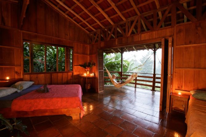 Relax in our rooms at Selva Bananito Lodge