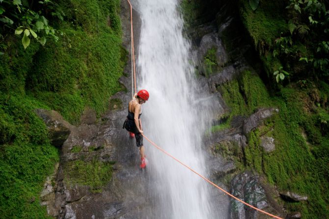 Amazing waterfall close to Selva Bananito Lodge