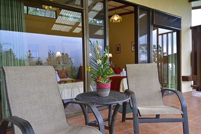 Smithsonian Room deck at Arenal Observatory Lodge