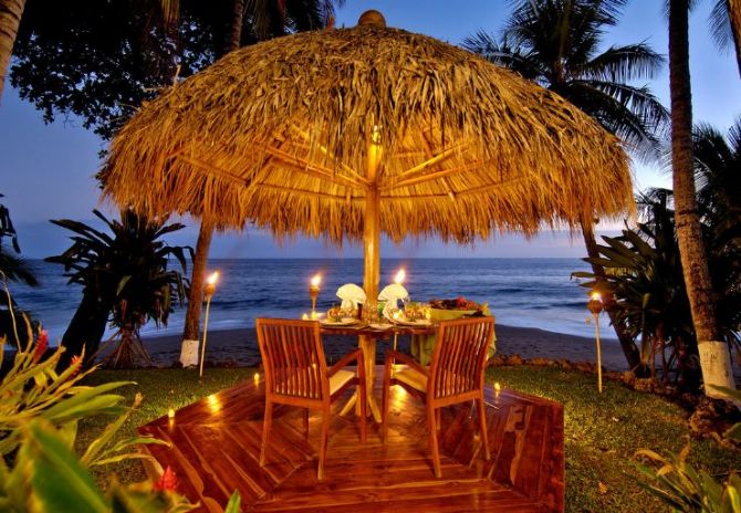 Romantic beach dinner at Tango Mar Beachfront Boutique Hotel & Villas