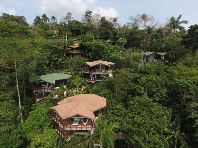 Bungalows aerial view at Tulemar Resort