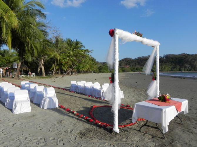 Romantic beach wedding