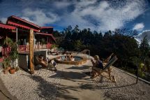 Outdoor Jacuzzi overlooking the cloud forest at Selina Monteverde