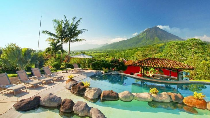 Pool with Volcano View at Mountain Paradise Hotel